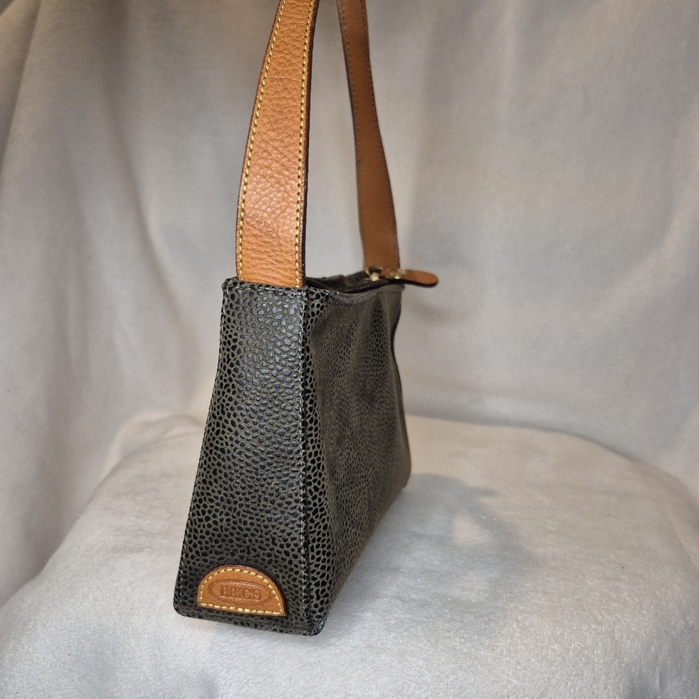 Bric's 8 Inch Brown/Grey Small Zippered Travel Bag - Picture 3 of 10